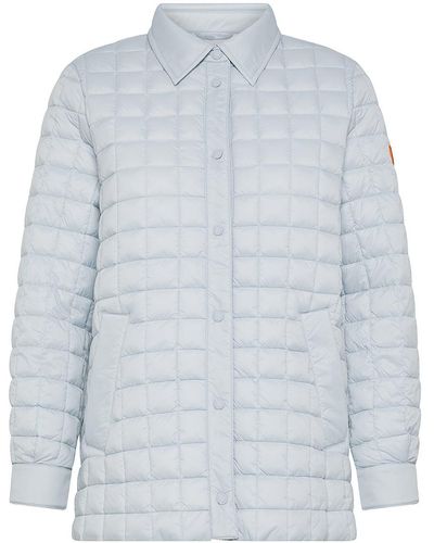 Save The Duck Short Quilted Ula Down Jacket With Pockets - Blue