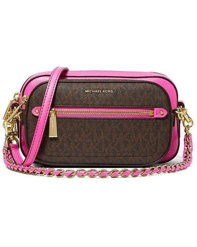 Michael Kors Jet Set Signature Small Crossbody With Tech Attached