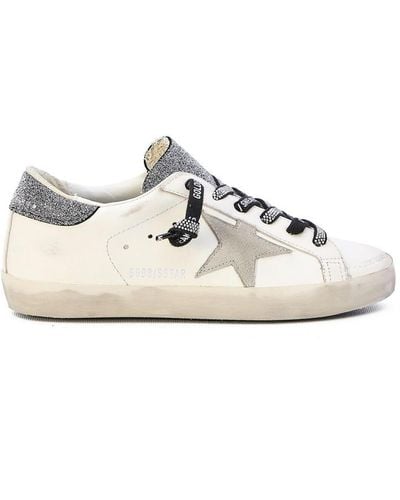 Golden Goose Super-Star Leather Low-Top Sneakers - White