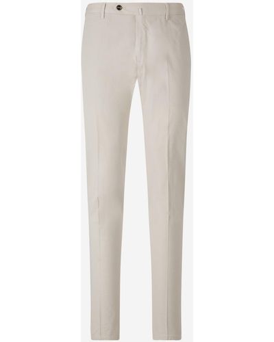 PT01 Slim Fit Stretch Trousers - White