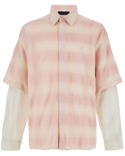 Amiri And Shirt With Double-Layer Sleeves - Pink