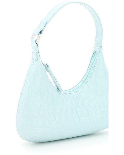 BY FAR Amber Croco Leather Print Bag Os Leather - Blue