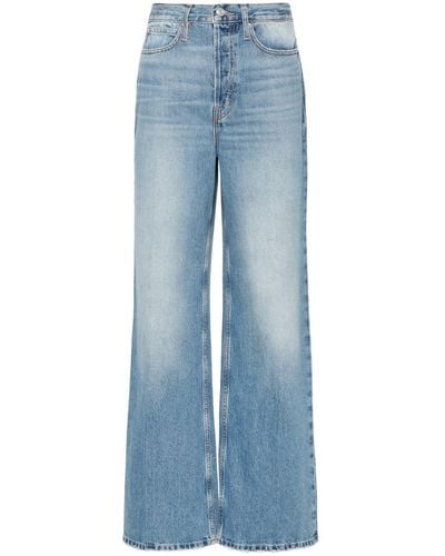 FRAME The 1978 Straight Jeans With High Waist - Blue