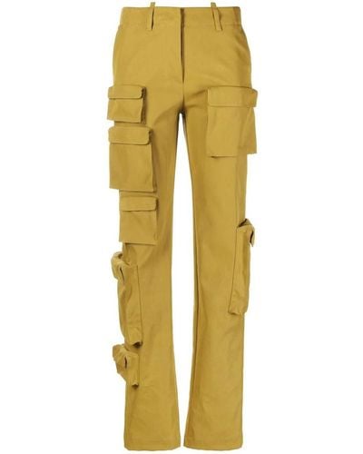 Off-White c/o Virgil Abloh Co Multipocket Straight-leg Cargo Trousers - Yellow