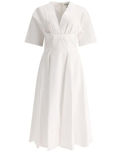 Alaïa Poplin Dress - White