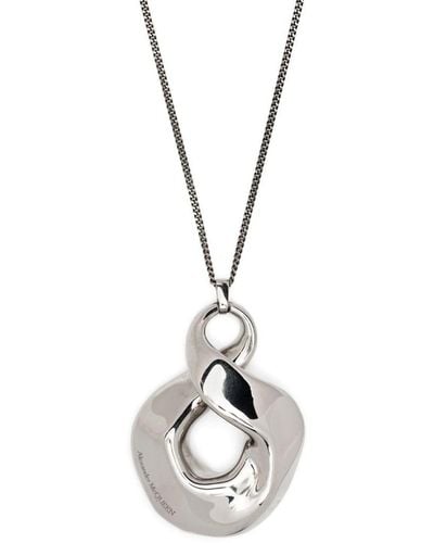 Alexander McQueen Oversize-pendant Necklace - Metallic