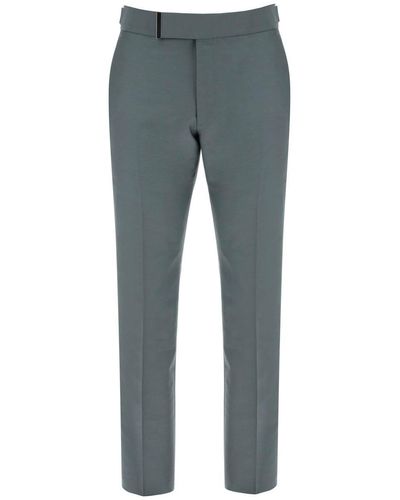 Tom Ford Atticus Tailored Trousers - Blue