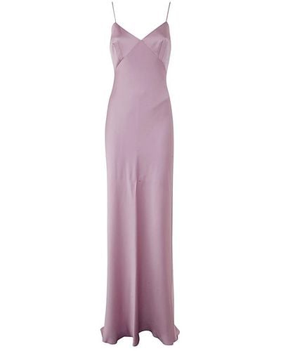 Max Mara Selce Bridal Collection - Long Silk Dress Clothing - Purple