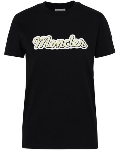 Moncler T-Shirt With Logo, ' - Black