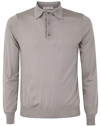 FILIPPO DE LAURENTIIS Long Sleeve Polo Clothing - Grey