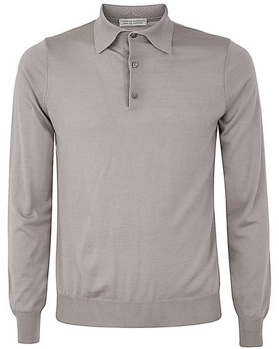 FILIPPO DE LAURENTIIS Long Sleeve Polo Clothing - Gray