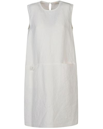 Apuntob Linen Midi Dress - White