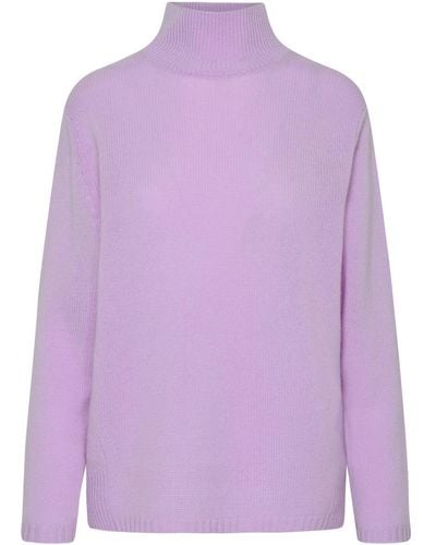 360cashmere Luella Lilac Cashmere Turtleneck Sweater - Purple