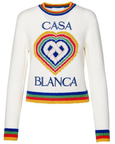 Casablancabrand Virgin Wool Blend Sweater - Gray
