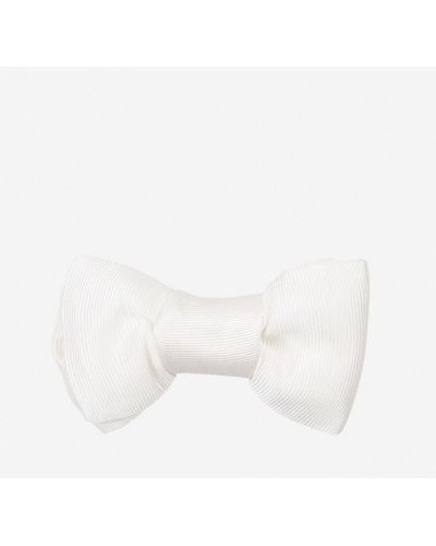 Tom Ford Silk Grosgrain Bow Tie - White