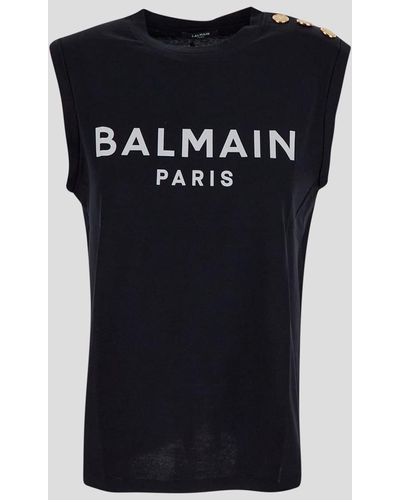 Balmain Logoed T-shirt - Black