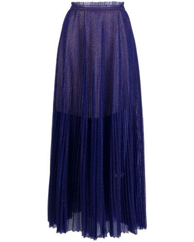 Forte Forte Pleated A-line Skirt - Blue