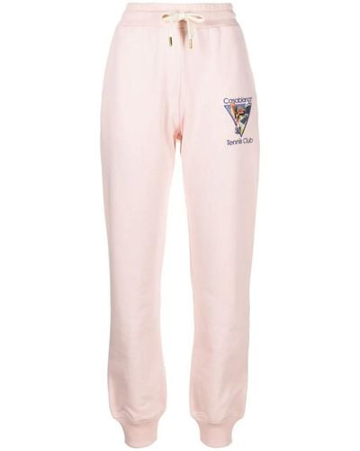 Casablancabrand Tennis Club Sports Pants With Embroidery - Pink