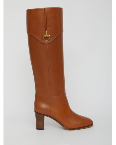 Gucci Half Horsebit Boots - Brown