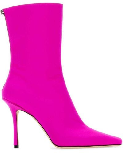 Jimmy Choo Agathe 115mm Ankle Boots - Pink
