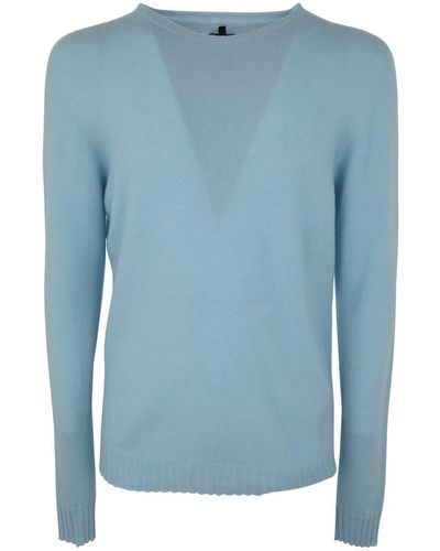 MD75 Cashmere Crew Neck Sweater Clothing - Blue