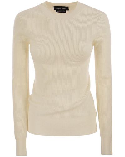 Canada Goose Crew-neck Sweater In Wool - Natural