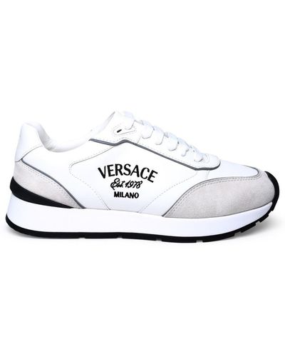 Versace Leather Sneakers - White