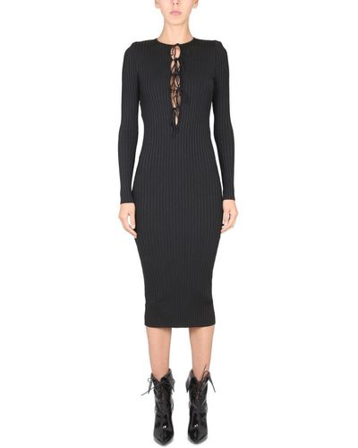 Philosophy Di Lorenzo Serafini Knitted Midi Dress - Black