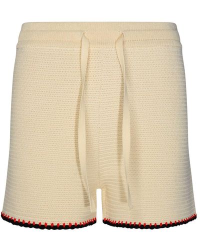 Jil Sander Cream Cotton Shorts - Natural