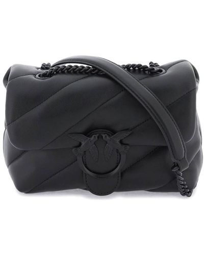 Pinko Love Mini Puff Maxi Quilt Bag - Black
