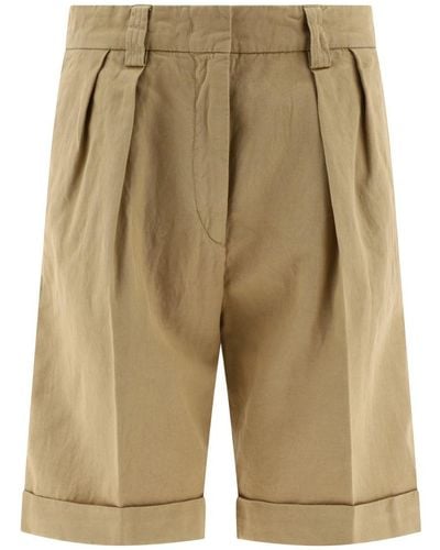 Aspesi Pleated Shorts - Natural