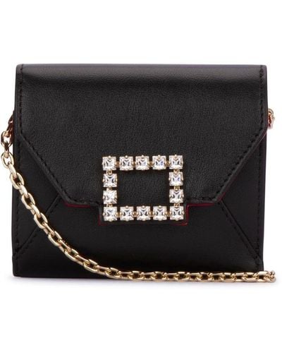 Roger Vivier Buckle Chain-link Wallet - Black