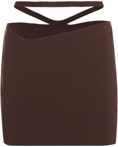 ANDREADAMO Knitted Mini Skirt - Brown