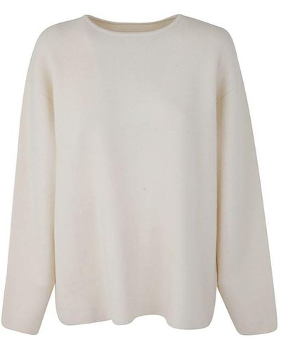 Oyuna Knitted Sculpted Jumper Clothing - White