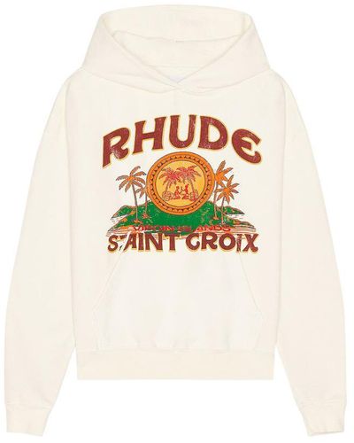 Rhude Hoodies Sweatshirt - White