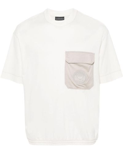 Emporio Armani Pocket-Detail T-Shirt - White