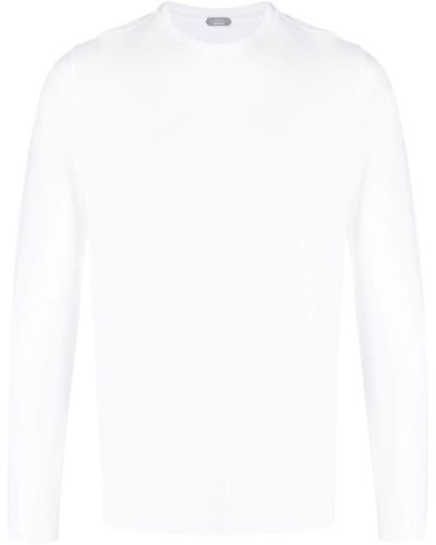 Zanone Long Sleeves T-shirt Clothing - White