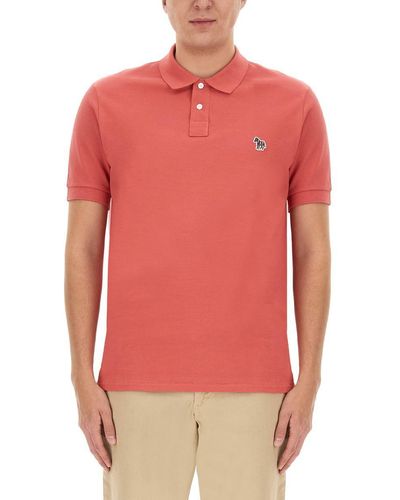 PS by Paul Smith Polo Shirt With Zebra Patch - Red