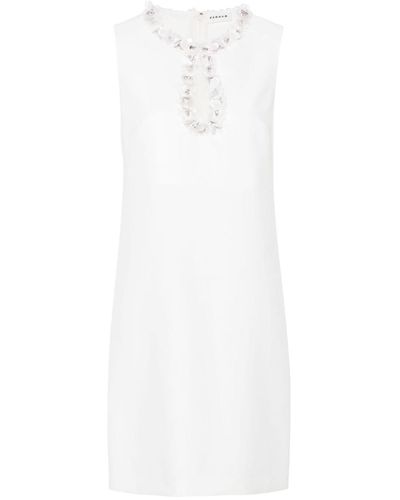 P.A.R.O.S.H. Sleeveless Sequin-Embellished Dress - White