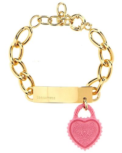 DSquared² Hanging Heart Bracelet Jewellery - Metallic