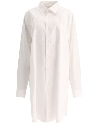 Maison Margiela Cotton Poplin Shirt Dress - White