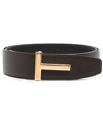 Tom Ford Logo T Belt Accessories - Black