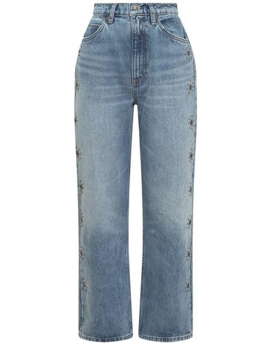 RE/DONE Re Done Jeans With Gems - Blue