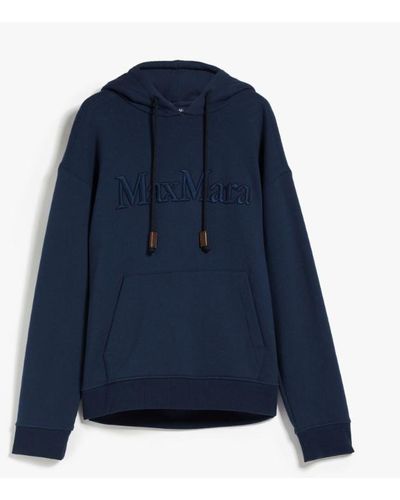 Max Mara Jersey Sweatshirt With Embroidery - Blue