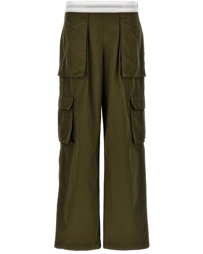 Alexander Wang 'Mid Rise Cargo Rave Trousers - Green