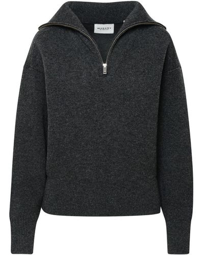 Isabel Marant Wool Blend Fancy Sweater - Black