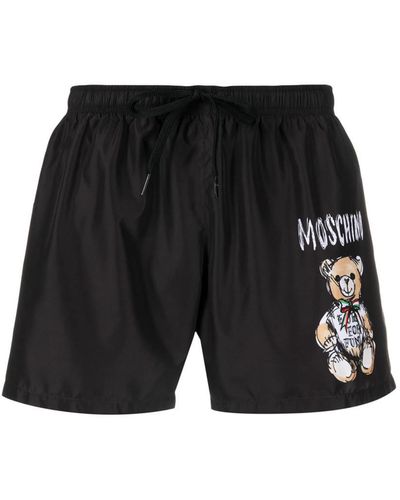 Moschino Teddy Bear-print Swim Shorts - Black