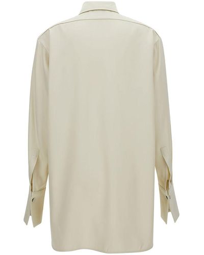 Jil Sander Shirt With Classic Collar And Concealed Closure - White
