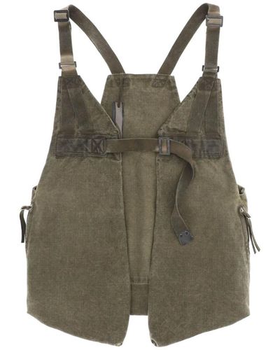 Boris Bidjan Saberi 11 Boris Bidjan Saberi Resin Dyed Cotton Vest - Green