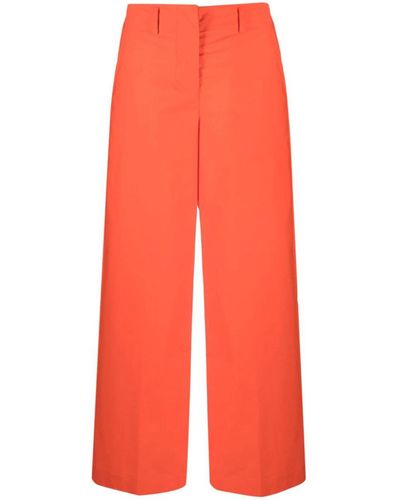 Erika Cavallini Semi Couture Alba Cotton Pants - Red